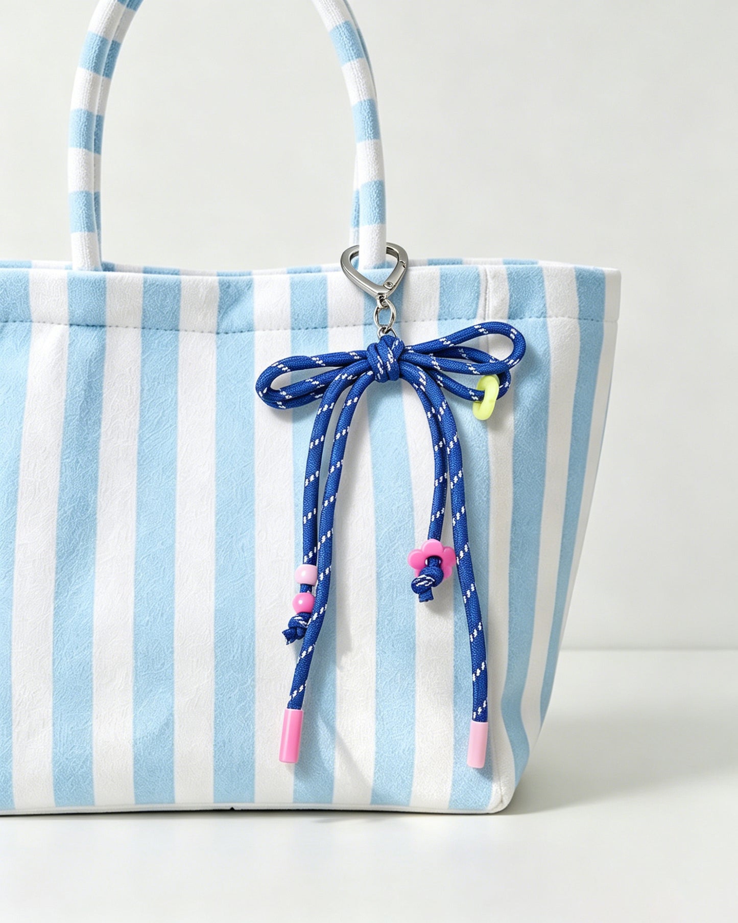 Royal Blue Rope Bow Charm Holiday Preppy Gift SP047
