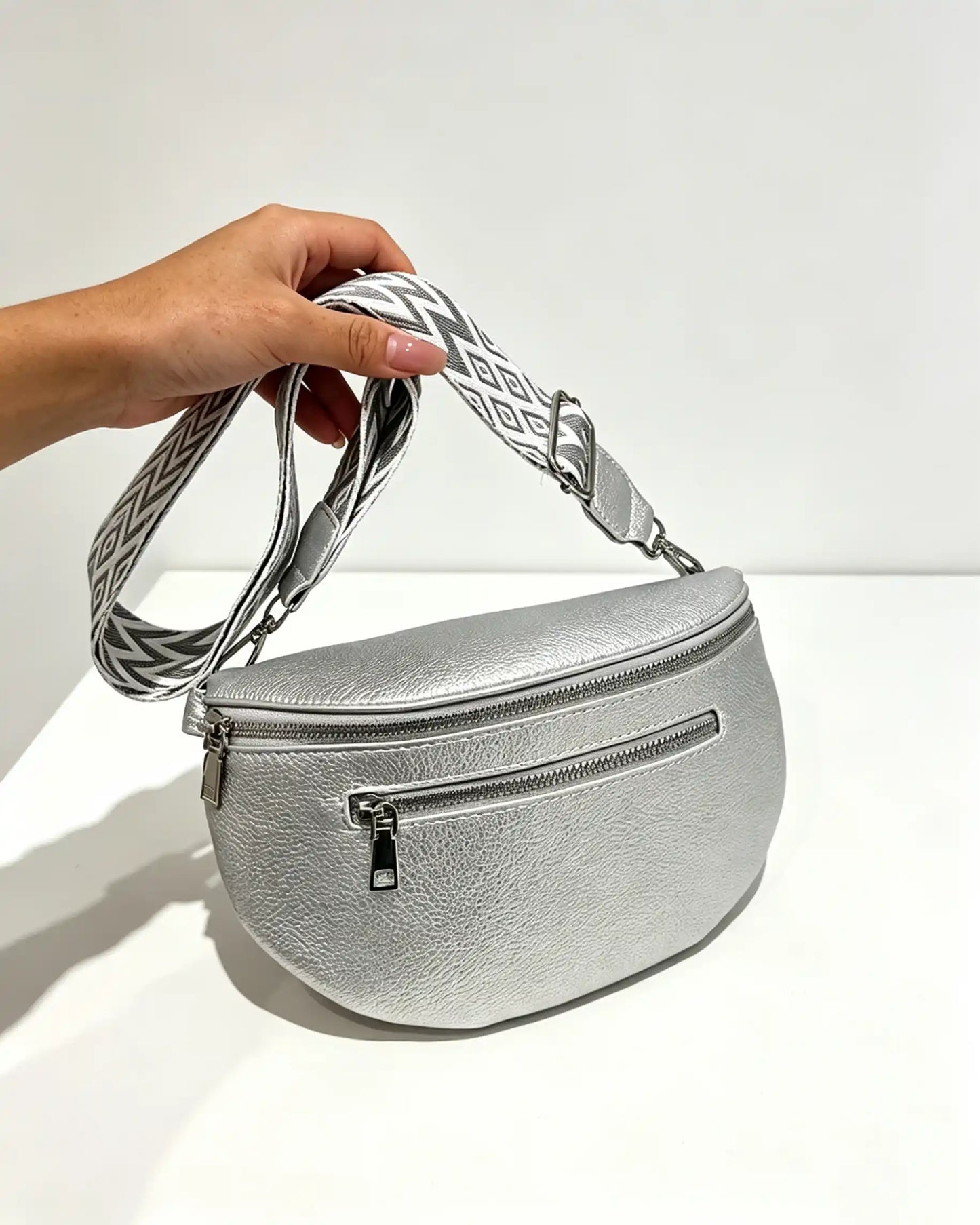 Wholesale Silver Shiny Fanny Pack SP137