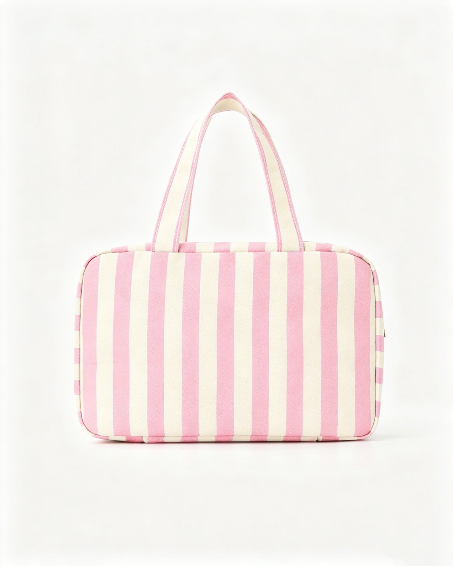 Wholesale Pink Striped Hanging Toiletry Bag Travel Preppy Gift SP081