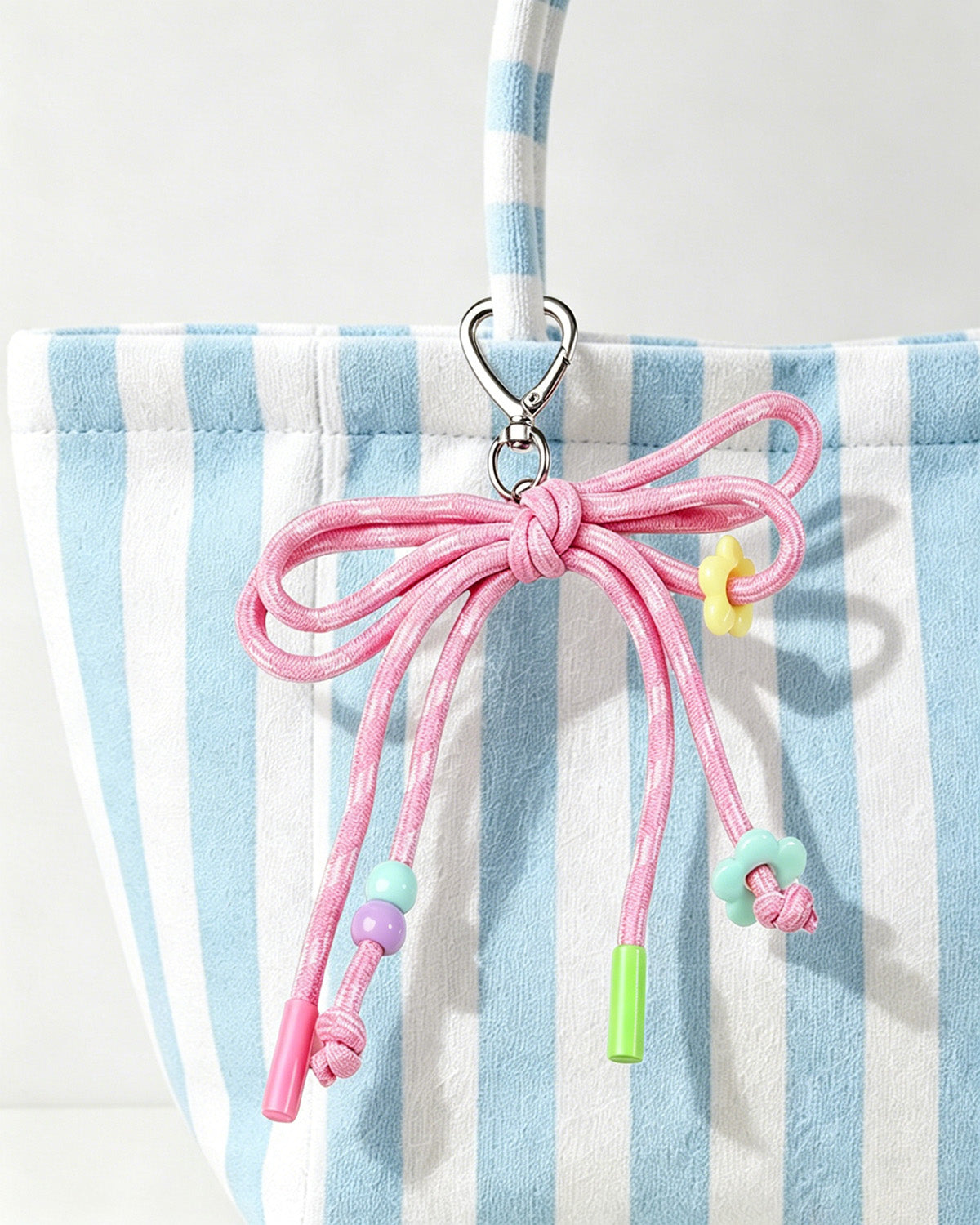 Light Pink Bow Keychain Spring Sweet Boutique Accessory SP049