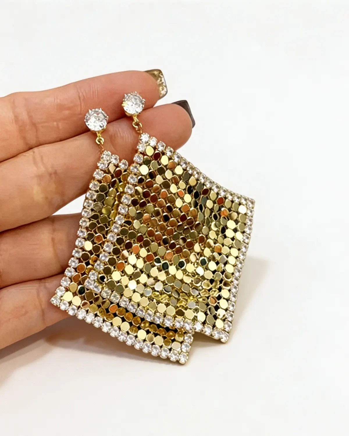 Gold Silver Zircon Earring Party Boutique SP311