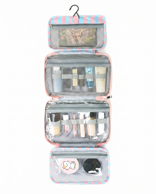 Bulk Blue Pink 4-Fold Toiletry Organizer Vacation Y2K Accessory SP082