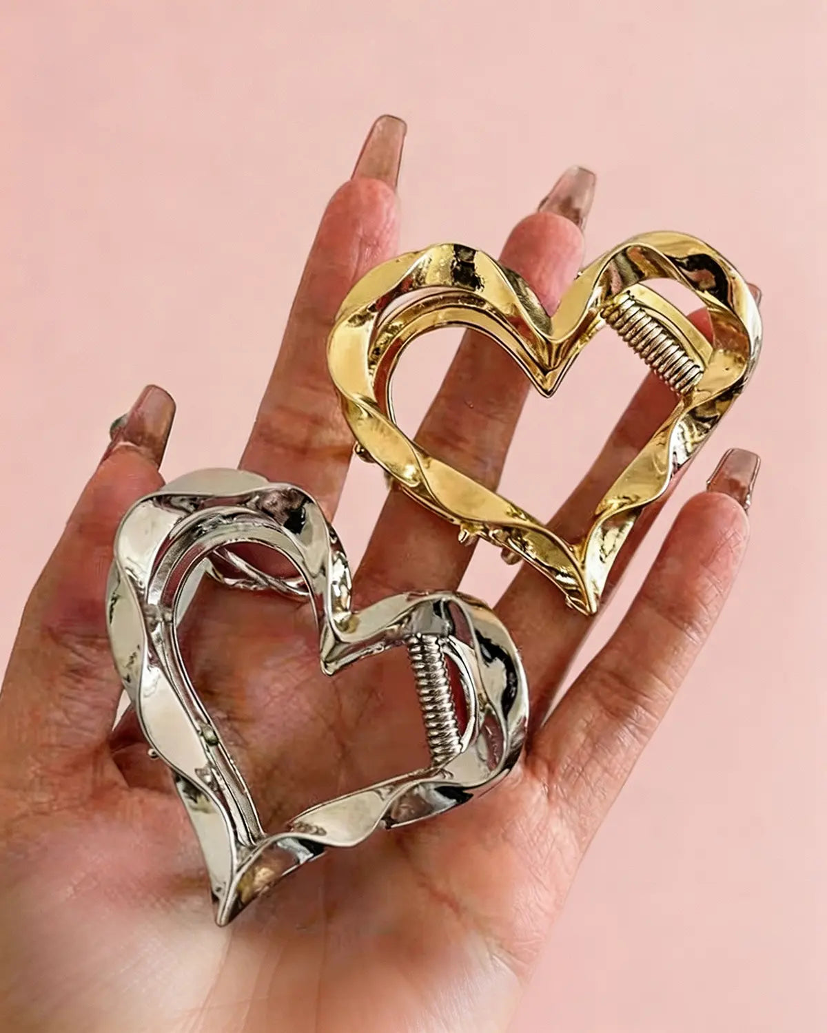 Gold Heart Hair Claw Daily Boutique SP340