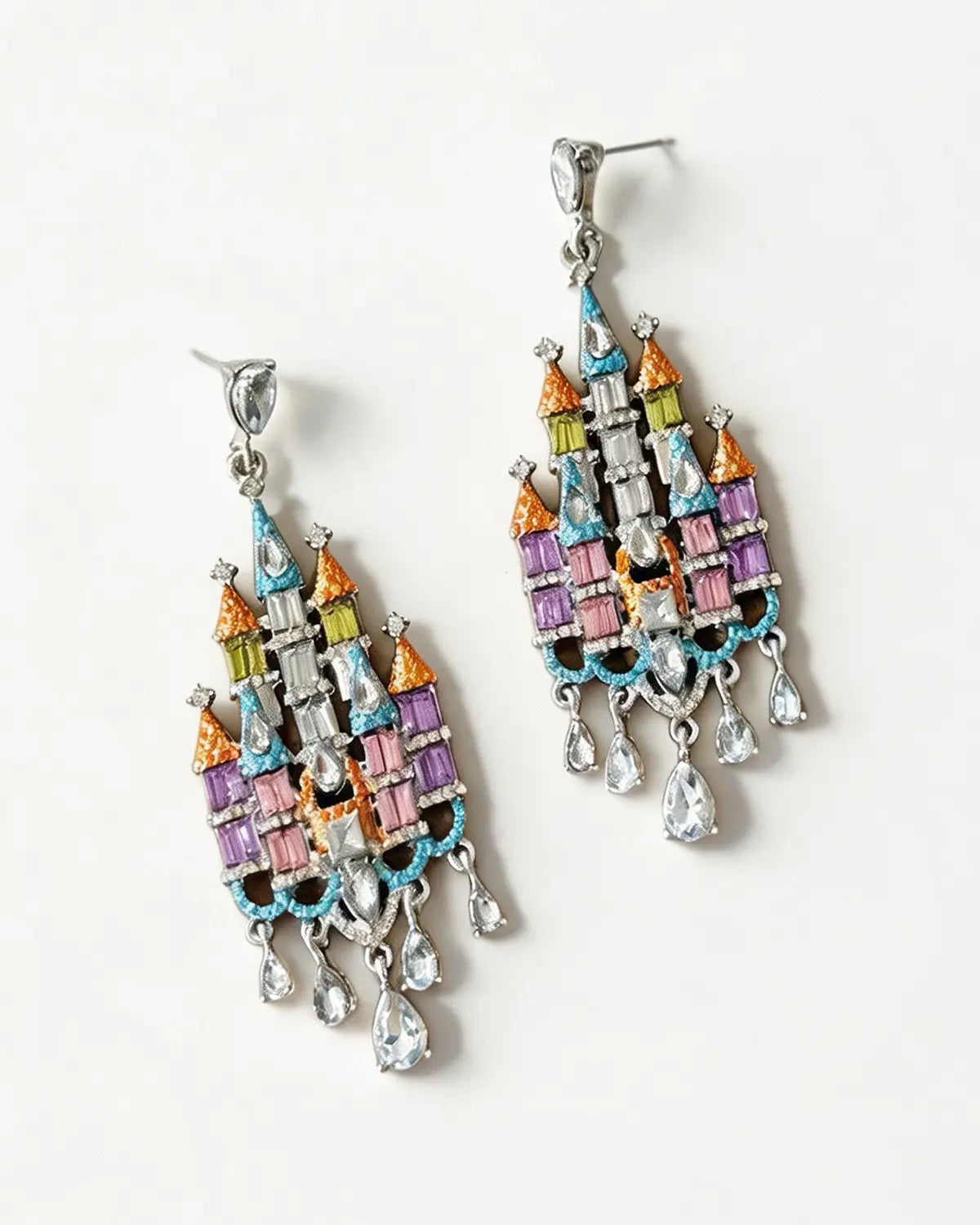 Multicolor Castle Drop Earrings Party Statement Jewelry Gift SP310