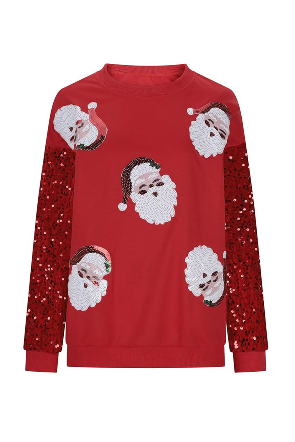 Wholesale 4 colors Christmas Sequin long sleeve Santa blouse WL011