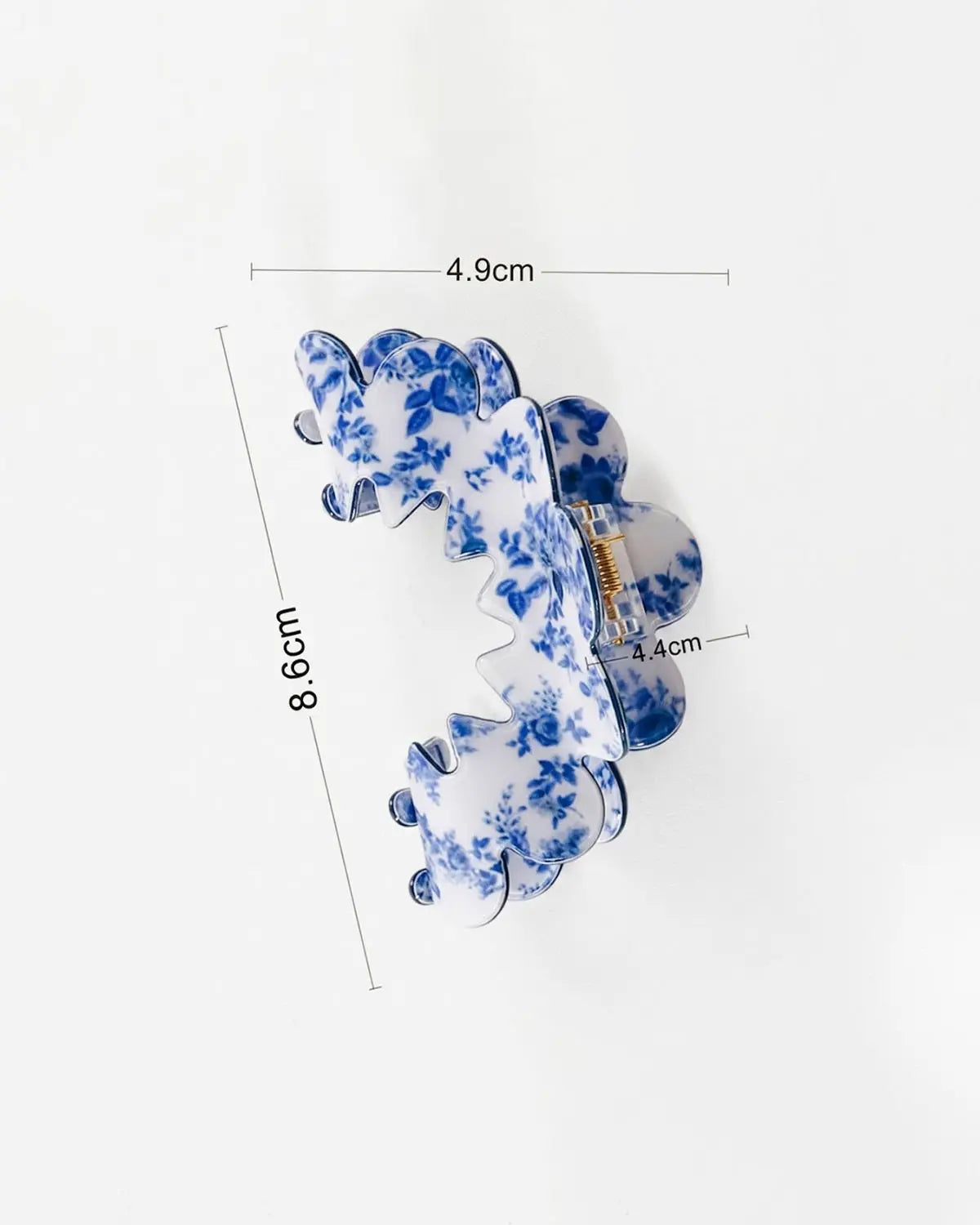 Blue White Floral Hair Clip Elegant Vintage SP219