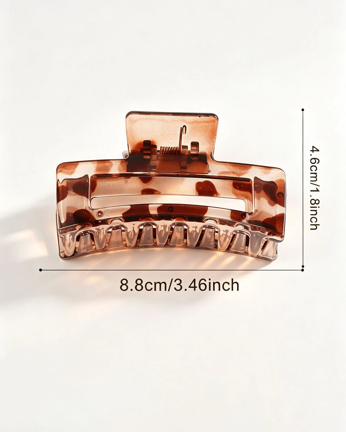 Brown Square Hair Claw Daily Chic Hairclip SP222