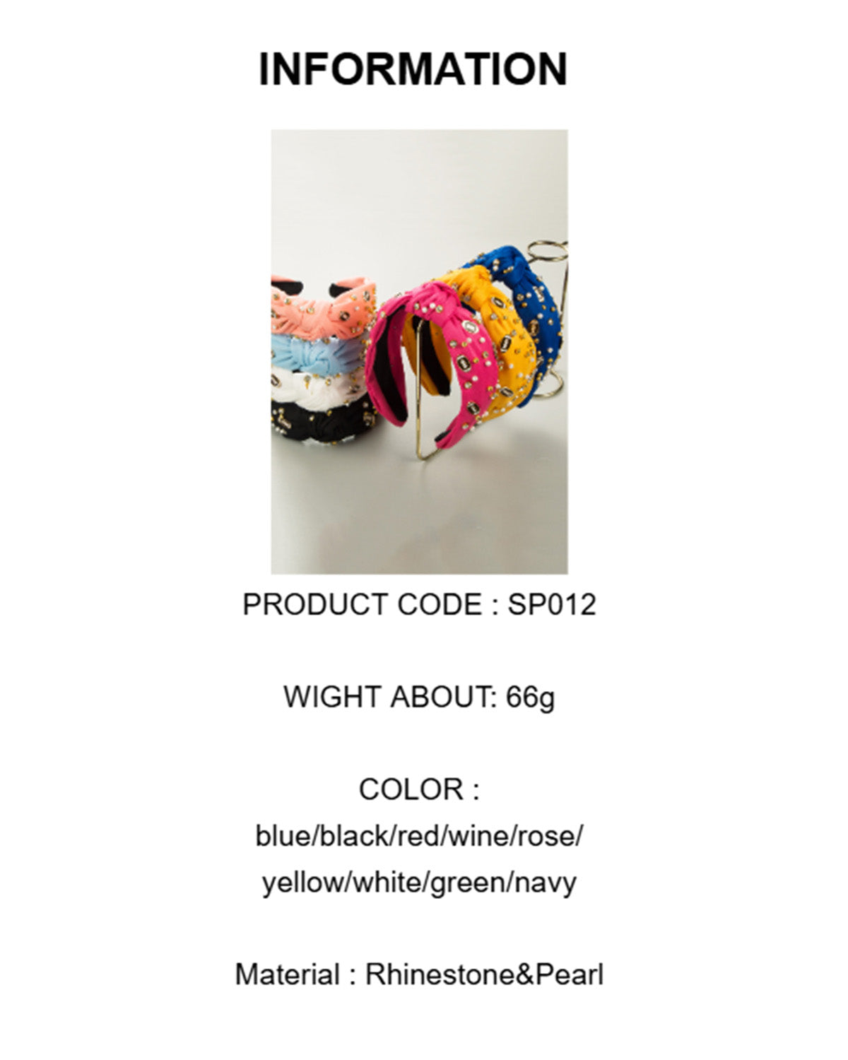 Wholesale Game day football Rhinestone&Pearl Headband Festives Celebrations Hair Hoop Elastic Headbands For Adults And Kids SP012