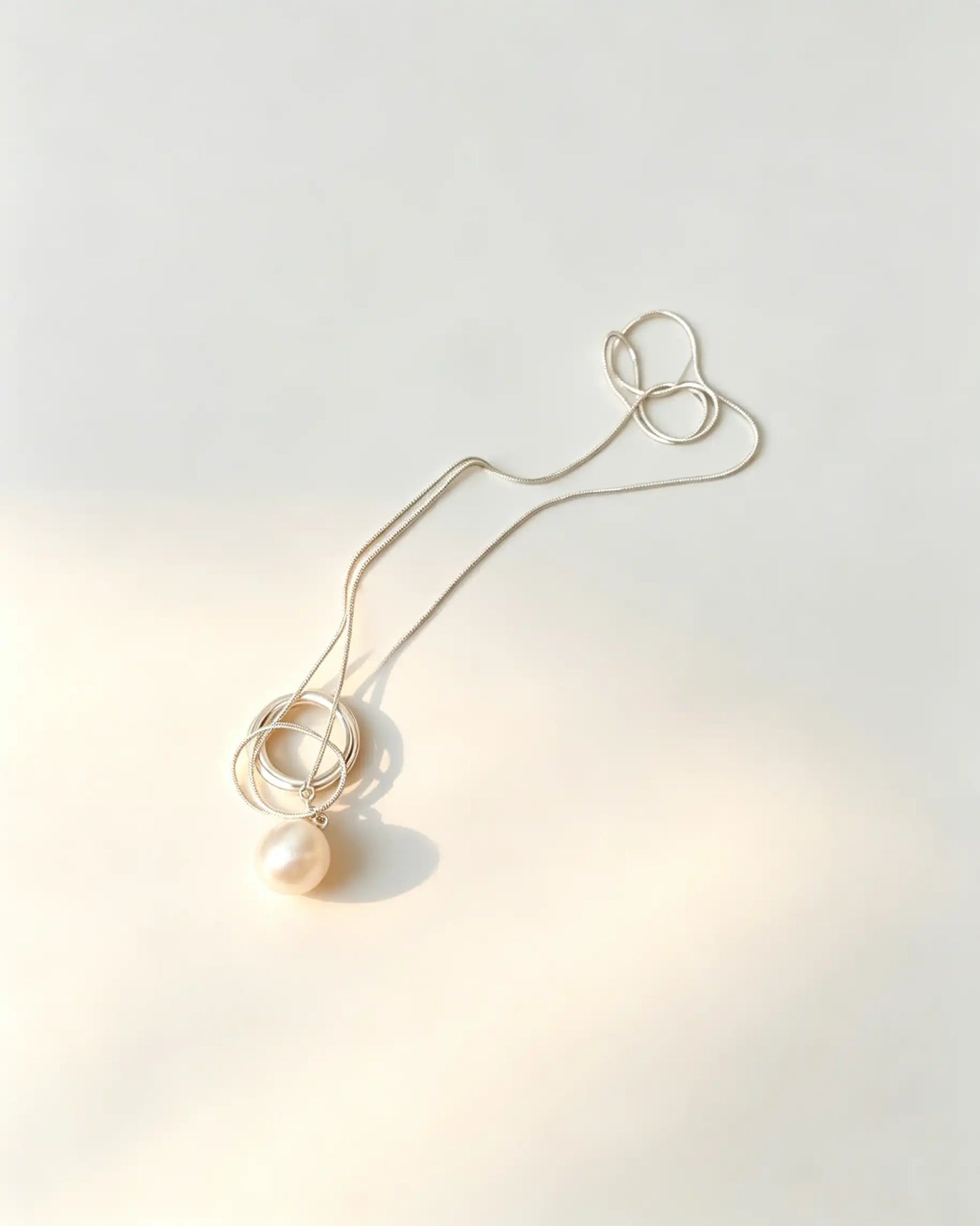 Wholesale Silver Copper Ball Lariat Necklace Daily Minimalist Jewelry SP095