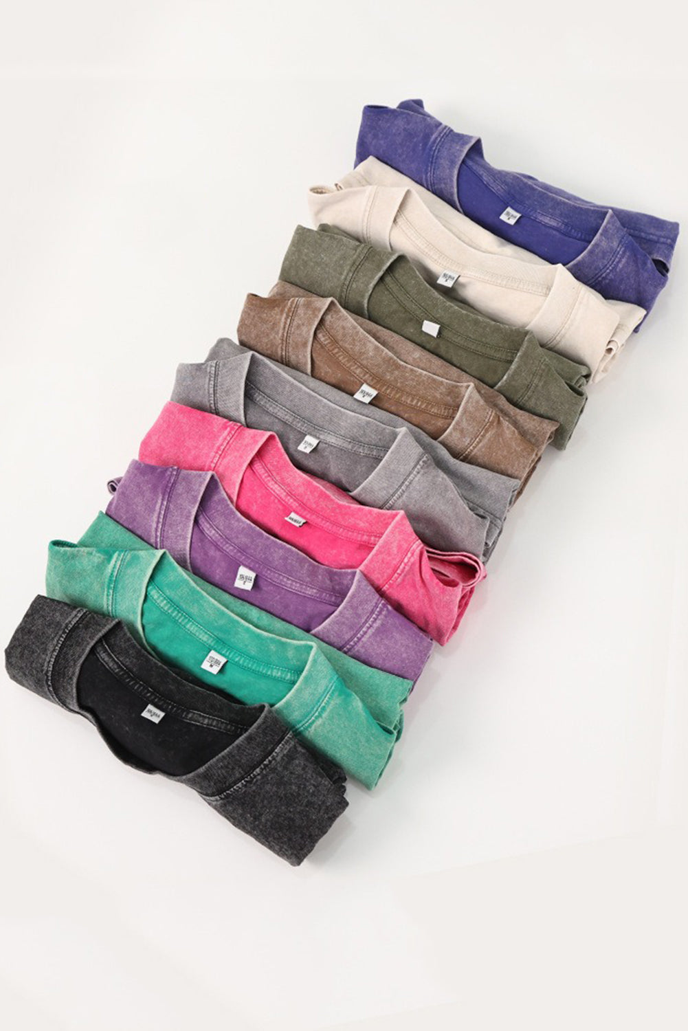 Wholesale 100% Cotton T shirt WomenHip Hop Washed TopsRetro Oversized T-shirt Short Sleeve WL003