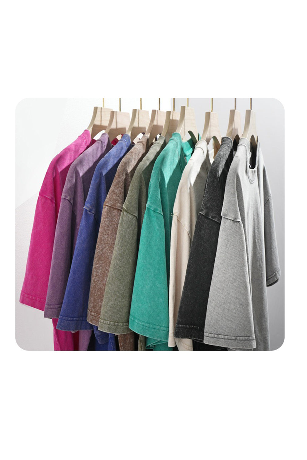 Wholesale 100% Cotton T shirt WomenHip Hop Washed TopsRetro Oversized T-shirt Short Sleeve WL003