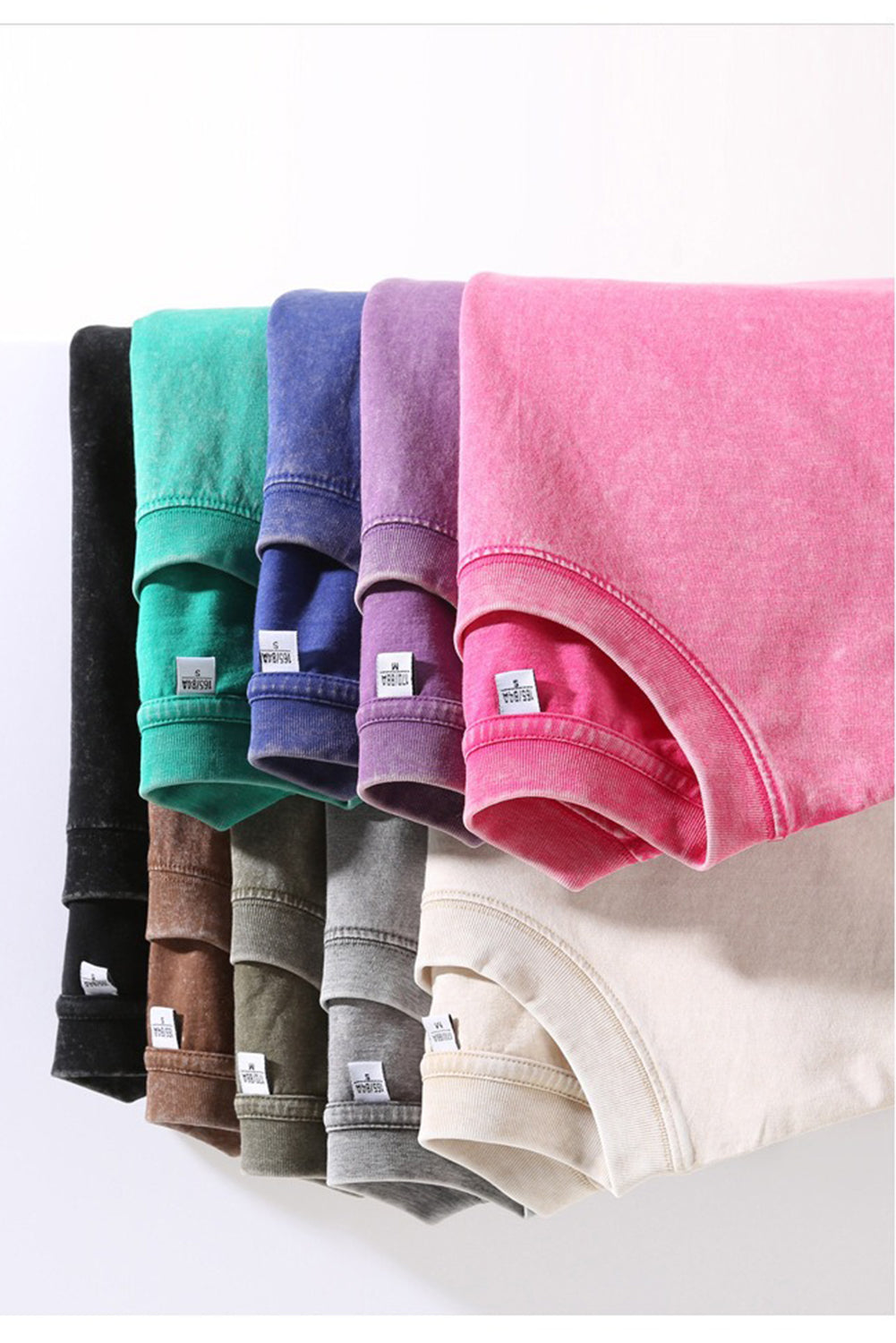 Wholesale 100% Cotton T shirt WomenHip Hop Washed TopsRetro Oversized T-shirt Short Sleeve WL003