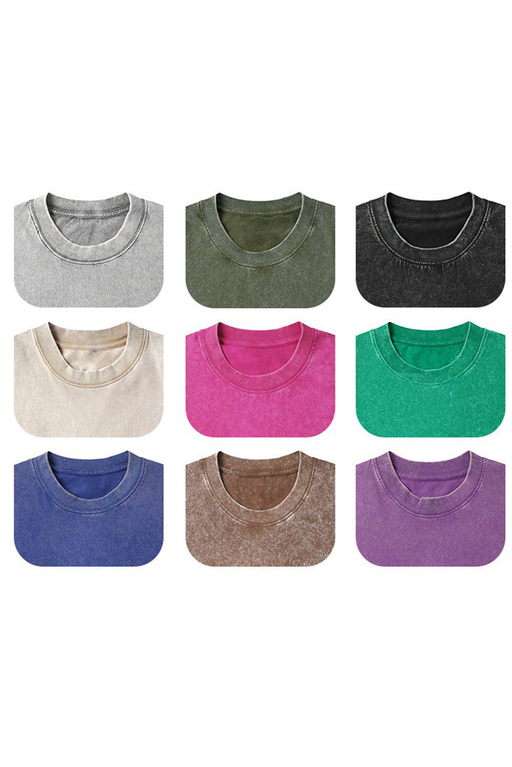 Wholesale 100% Cotton T shirt WomenHip Hop Washed TopsRetro Oversized T-shirt Short Sleeve WL003