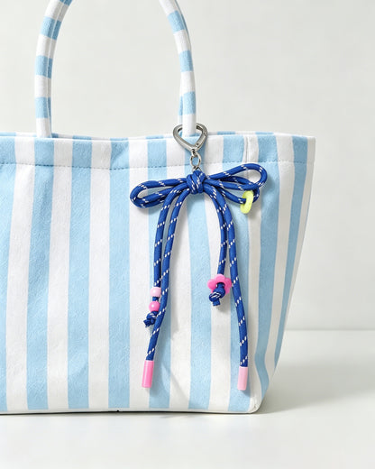 Royal Blue Rope Bow Charm Holiday Preppy Gift SP047