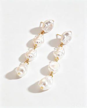 Wholesale White Faux Pearl Drop Earrings Party Retro Jewelry SP091