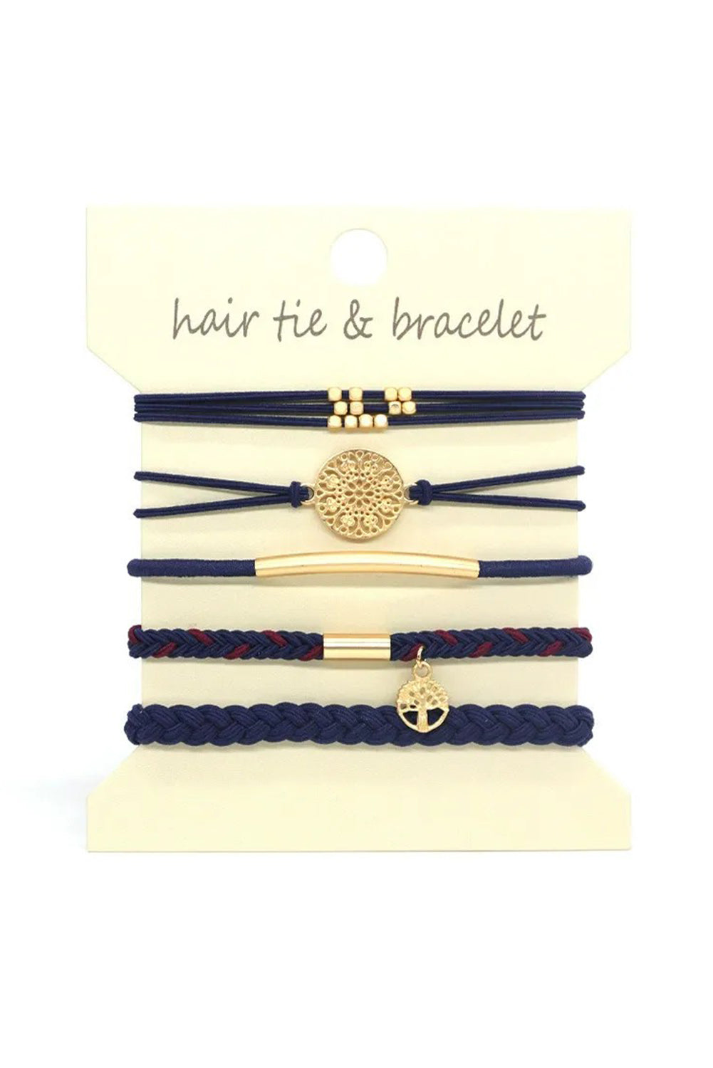 Wholesale 5PCS Hair Ties Bracelet for Women 5 Styles Soft Braided Boho Hair Bands Elastic No Damage Hair Ties for Girls thick Thin Long Curly Hair Accessories SP004
