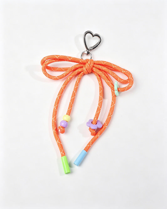 Wholesale Orange Rope Bow Keychain Summer Preppy Boutique Gift SP043