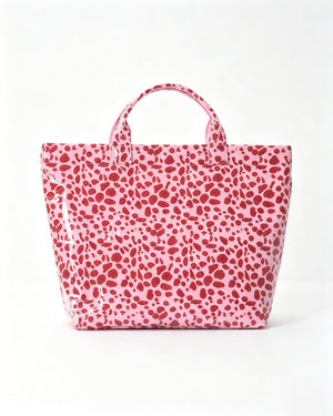 Wholesale Pink Leopard Print Jelly Tote Travel Boutique Trendy Bag SP067