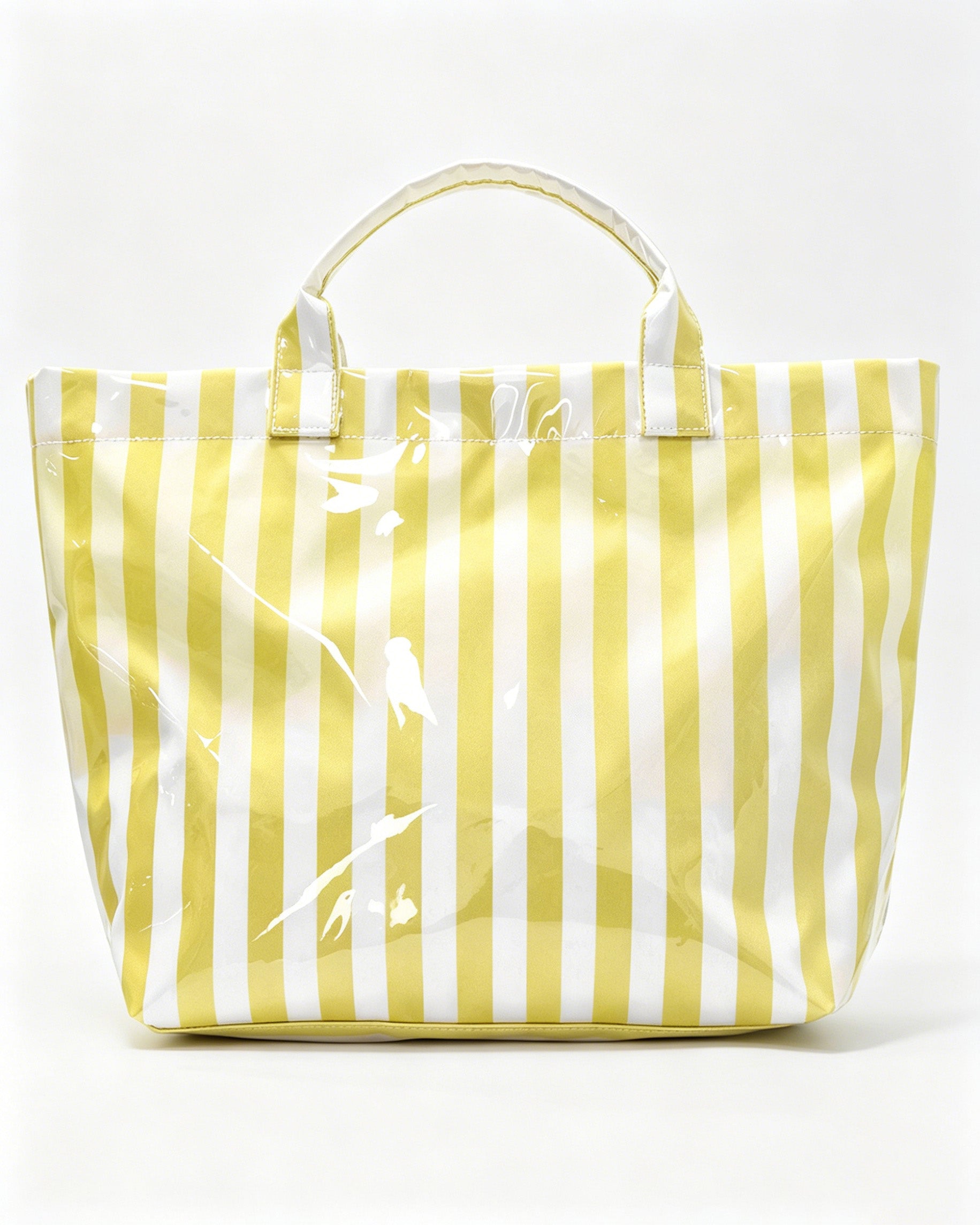 Bulk Yellow Striped Waterproof Beach Tote Summer Sunny Boutique Pick SP069
