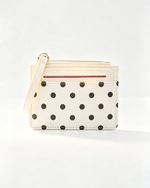 Wholesale White Polka Dot Wallet Casual Coin Purse SP234