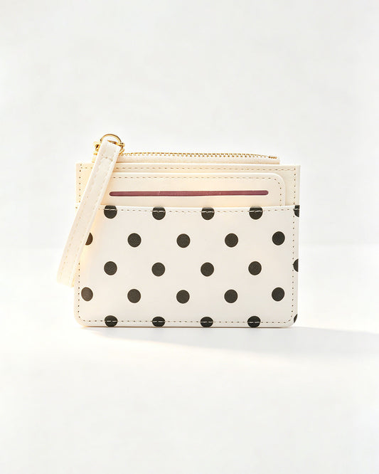 Wholesale White Polka Dot Wallet Casual Coin Purse SP234
