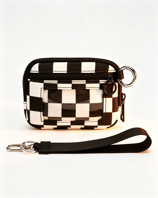 Wholesale Checkerboard Waterproof Ultralight Window Pouch Travel ID Wallet SP156