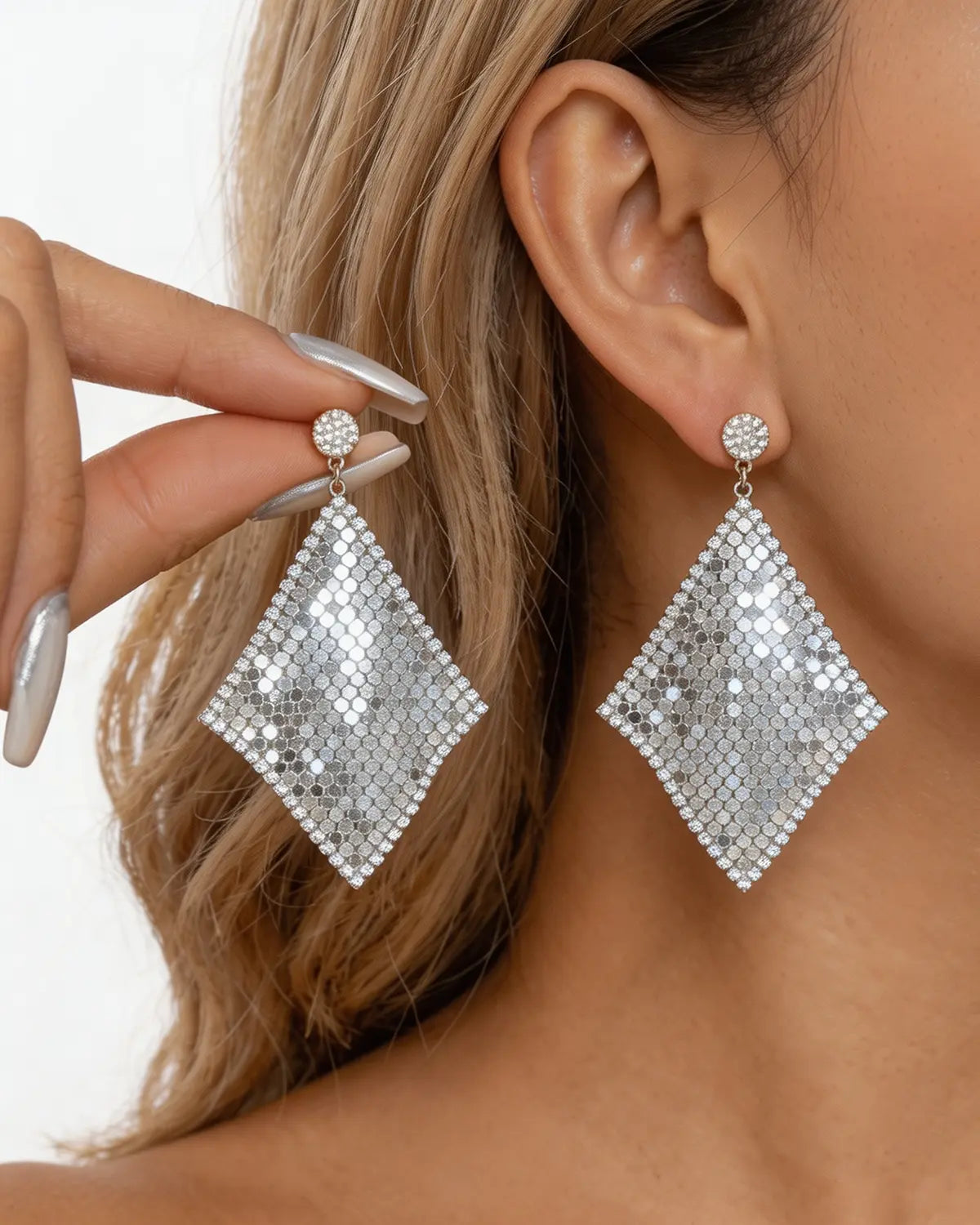 Gold Silver Zircon Earring Party Boutique SP311