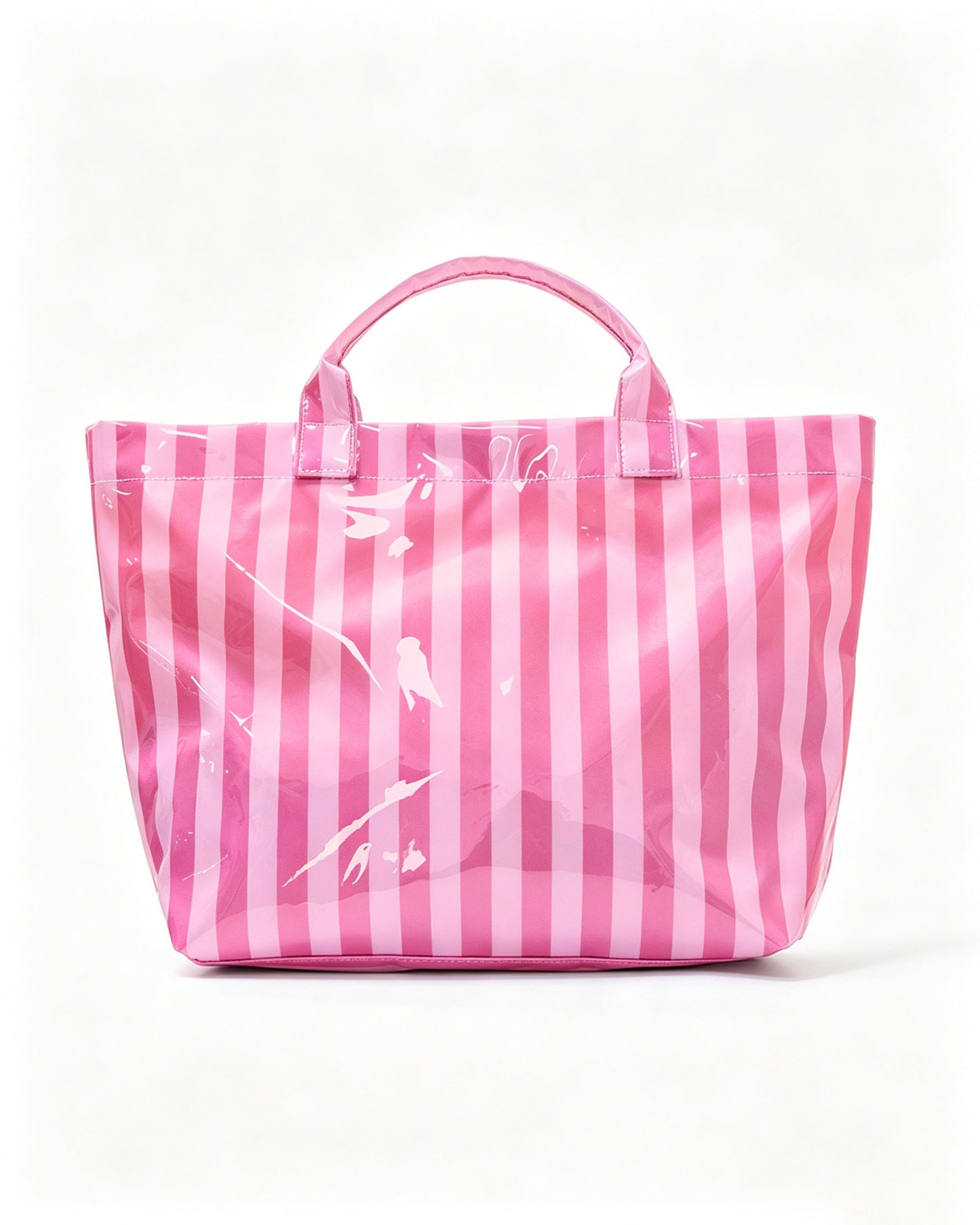 Bulk Hot Pink Striped Jelly Tote Pool Summer Travel SP071