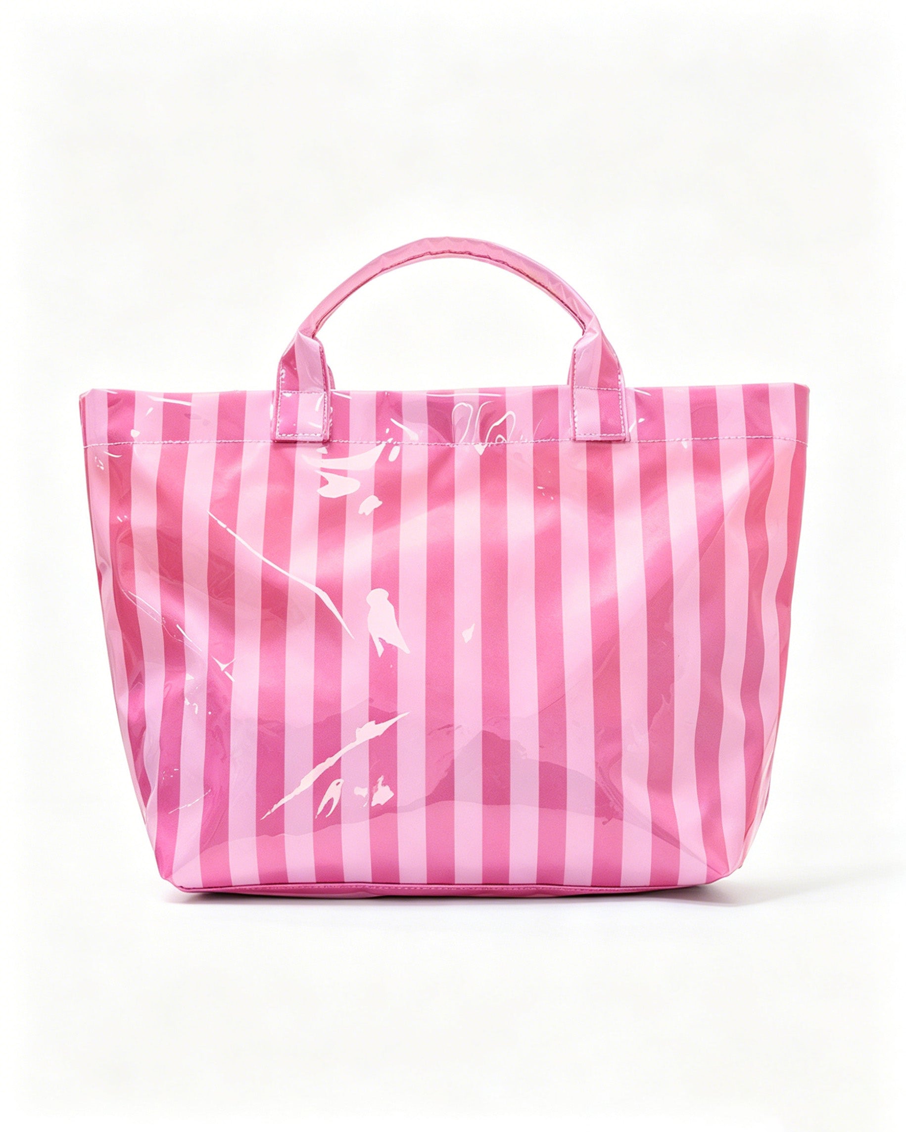 Bulk Hot Pink Striped Jelly Tote Pool Summer Travel SP071
