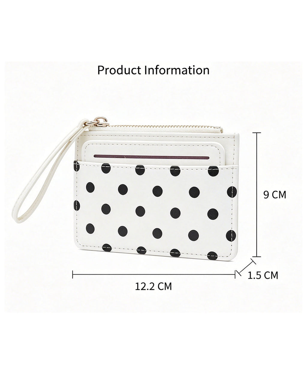 Wholesale White Polka Dot Wallet Casual Coin Purse SP234