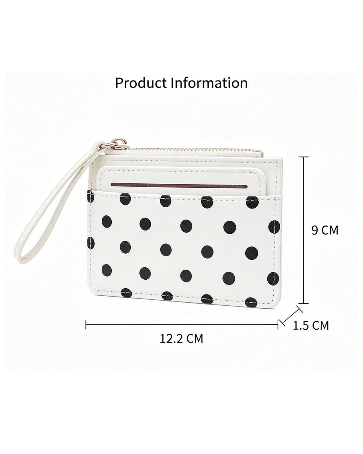 Wholesale White Polka Dot Wallet Casual Coin Purse SP234
