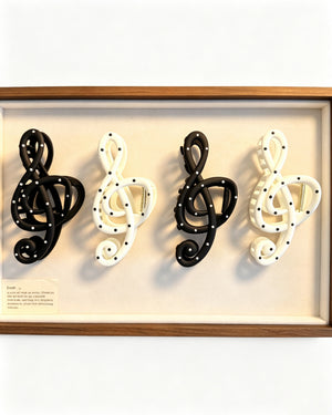 Wholesale Black Polka Dot Treble Clef Hair Claw Daily Chic SP083