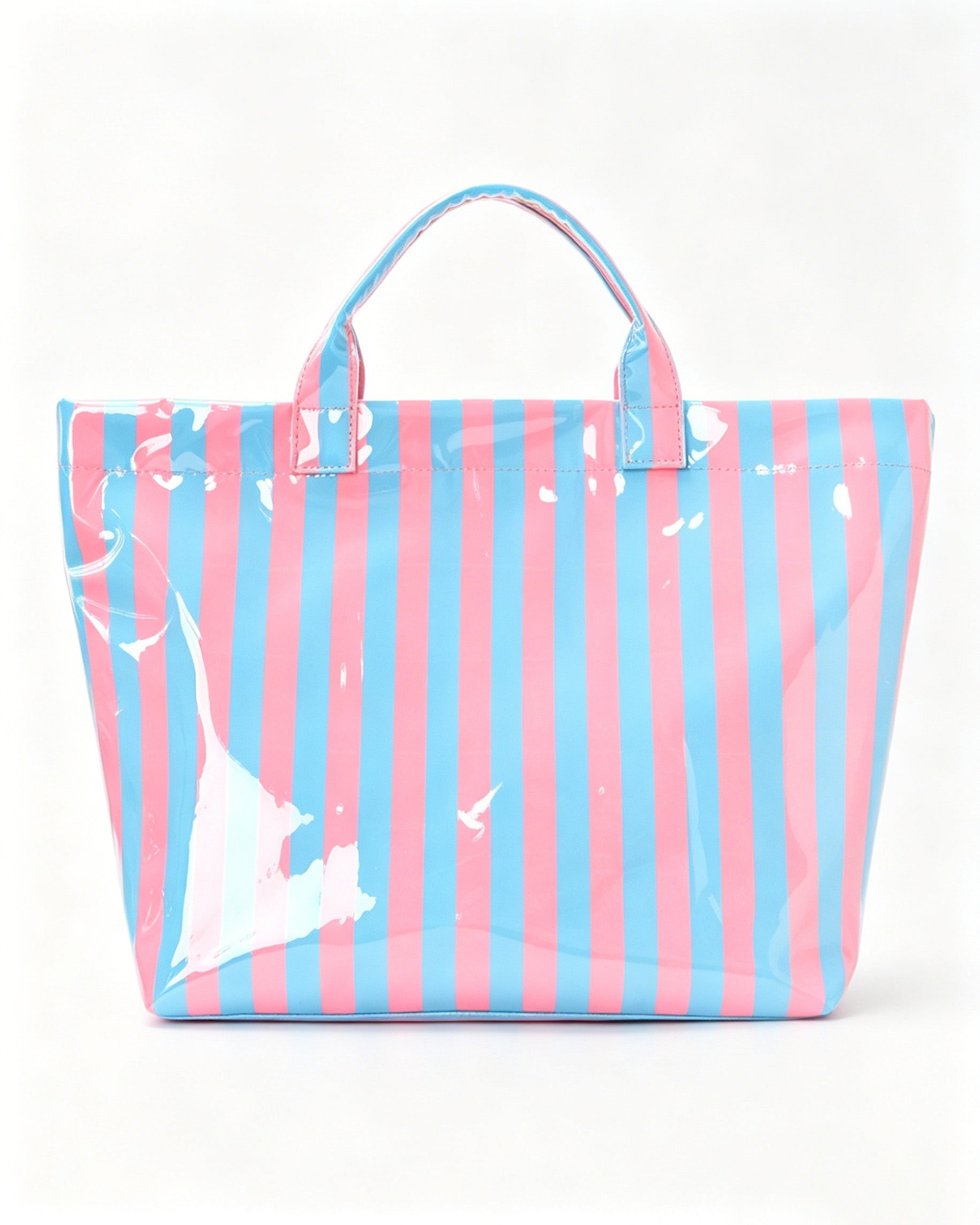 Bulk Pink Blue Striped Waterproof Tote Beach Coquette Aesthetic Bag SP066