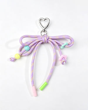 Wholesale Lavender Rope Bow Keychain Cute Purse Charm SP046