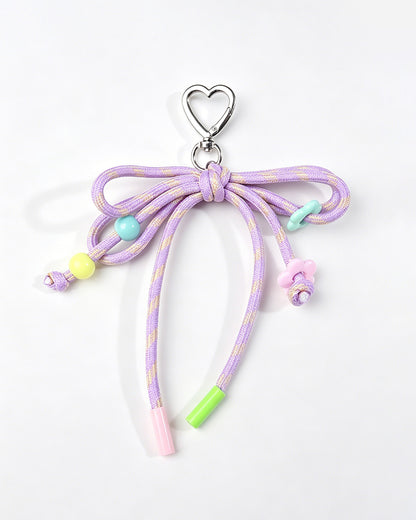 Wholesale Lavender Rope Bow Keychain Cute Purse Charm SP046