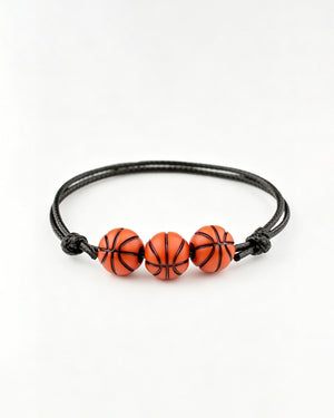 Wholesale Black Basketball Bead Bracelet Christmas Sports Fan Gift SP042