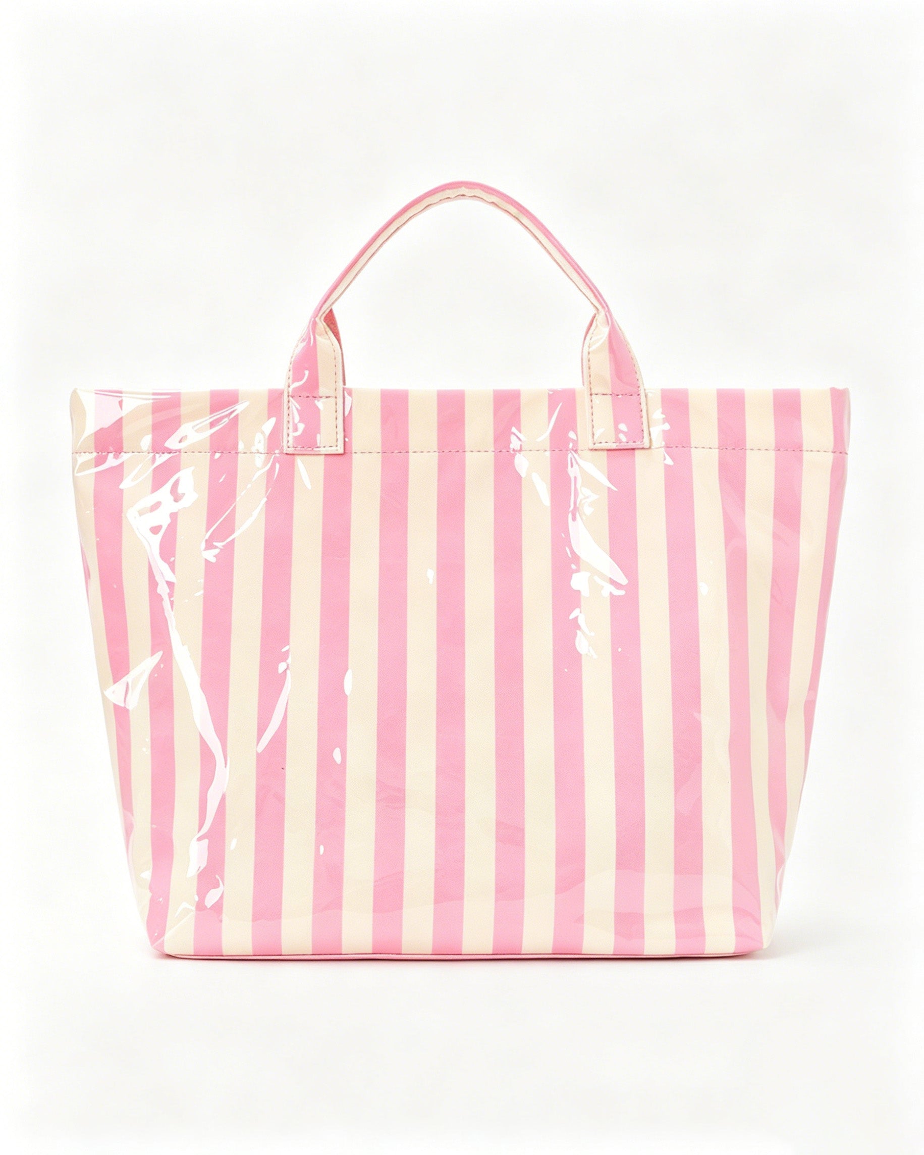 Wholesale Pink Striped Jelly Tote Bag Resort Coquette Gift SP075