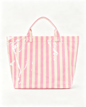 Wholesale Pink Striped Jelly Tote Bag Resort Coquette Gift SP075