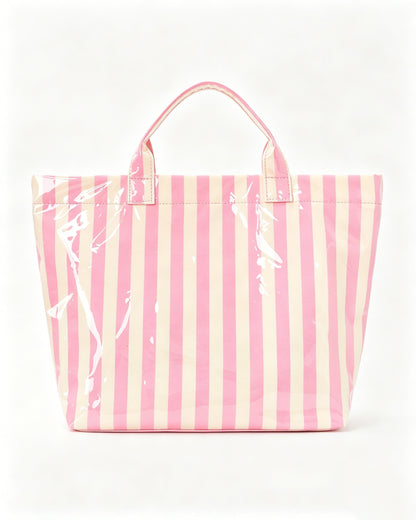 Wholesale Pink Striped Jelly Tote Bag Resort Coquette Gift SP075