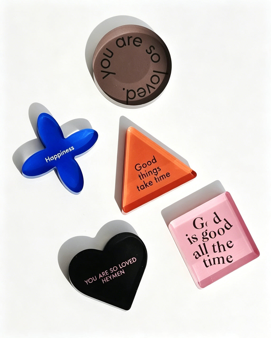 Wholesale Set of 5 Inspirational Quote Acrylic Fridge Magnets SP020