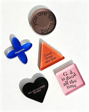Wholesale Set of 5 Inspirational Quote Acrylic Fridge Magnets SP020