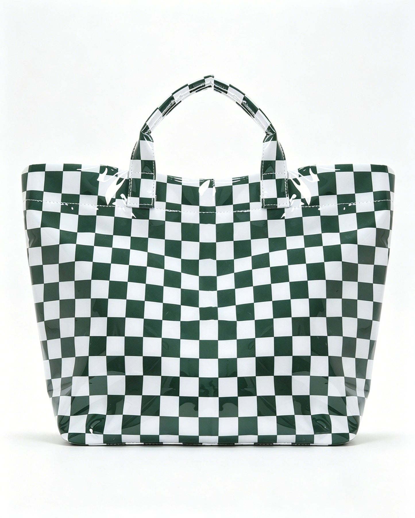 Wholesale Black Checkerboard Waterproof Tote Picnic Retro Boutique Bag SP072