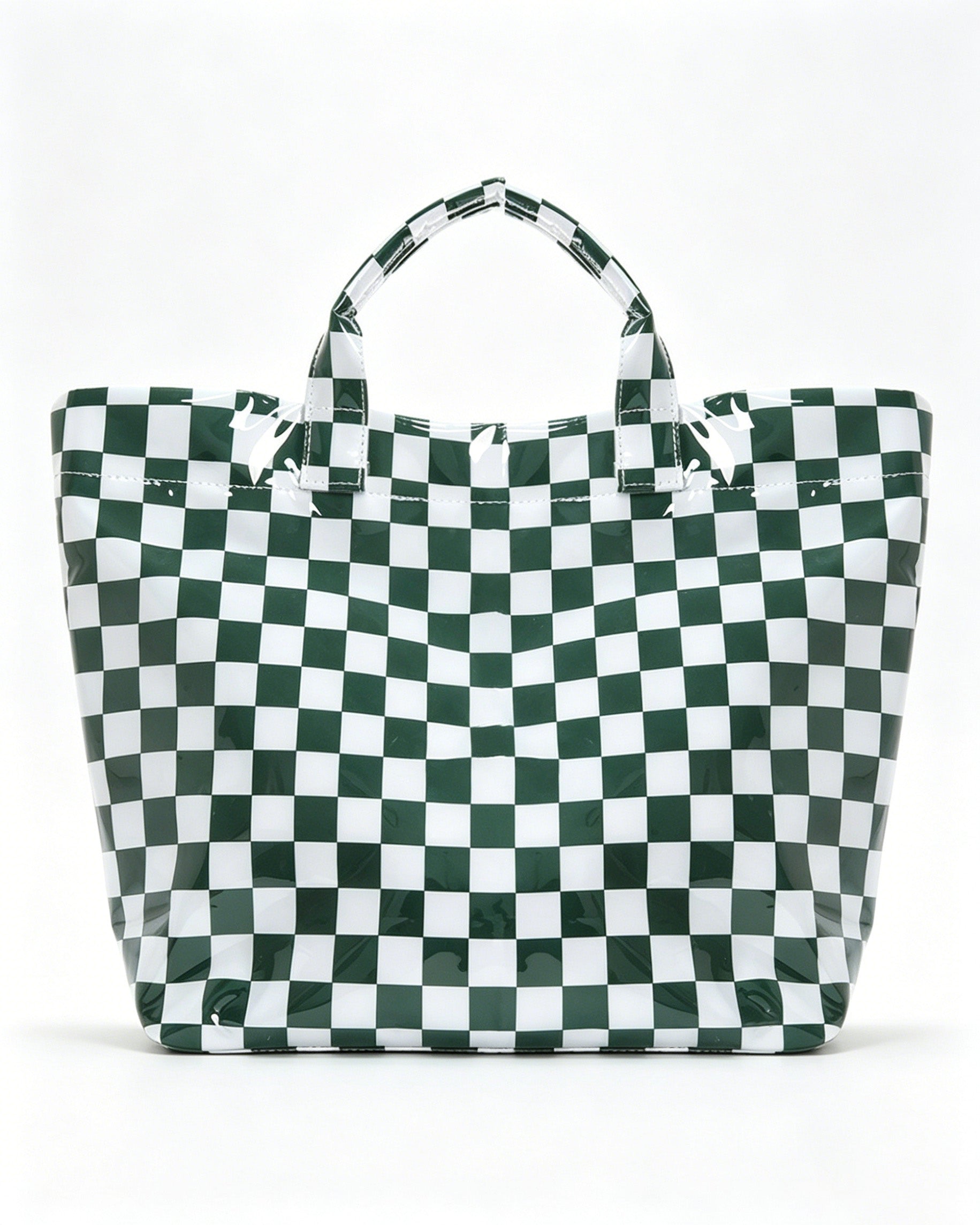 Wholesale Black Checkerboard Waterproof Tote Picnic Retro Boutique Bag SP072