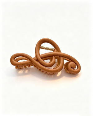 Wholesale Wooden Grain printed  Music Note Hair Claw Vacation Boho Accessory SP088
