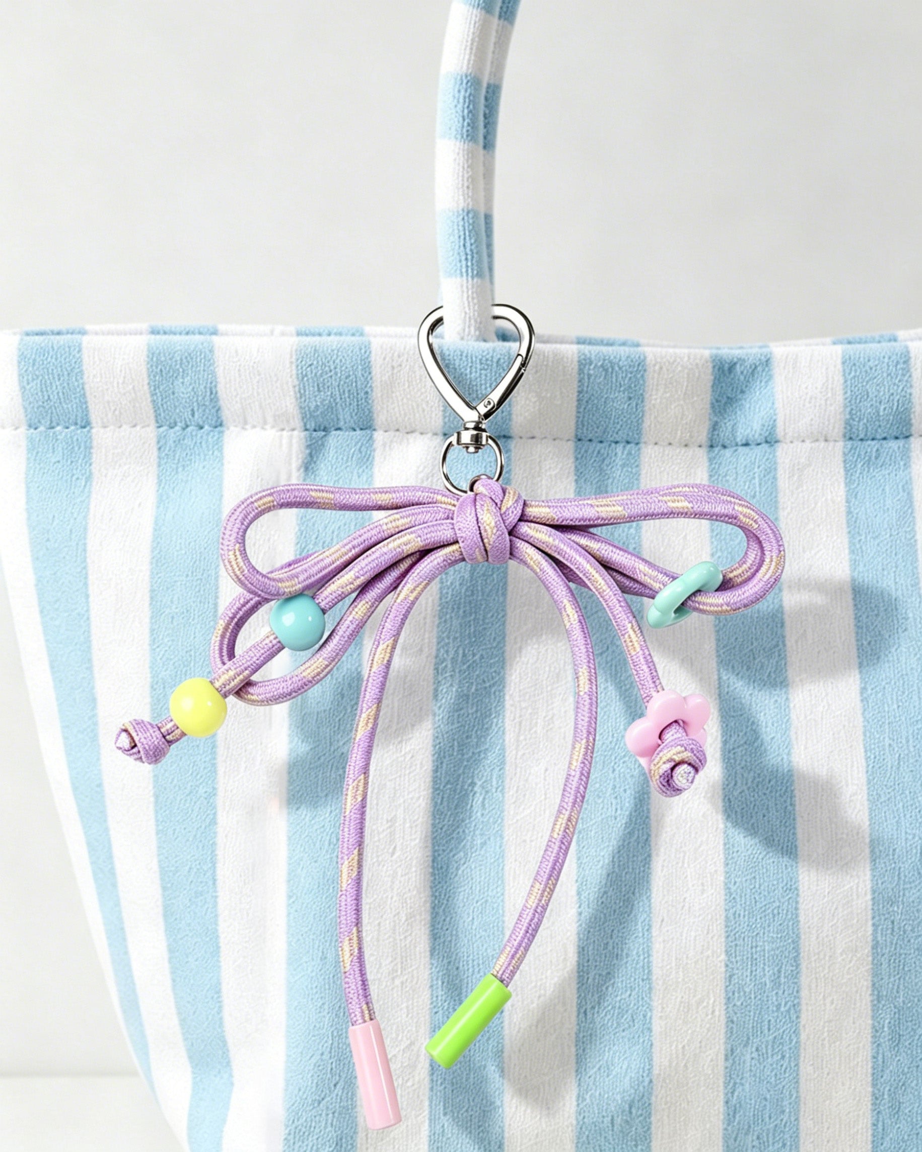 Wholesale Lavender Rope Bow Keychain Cute Purse Charm SP046