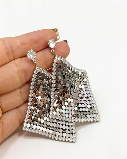 Gold Silver Zircon Earring Party Boutique SP311