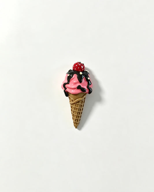 Wholesale Strawberry Ice Cream Cone Fridge Magnet SP024