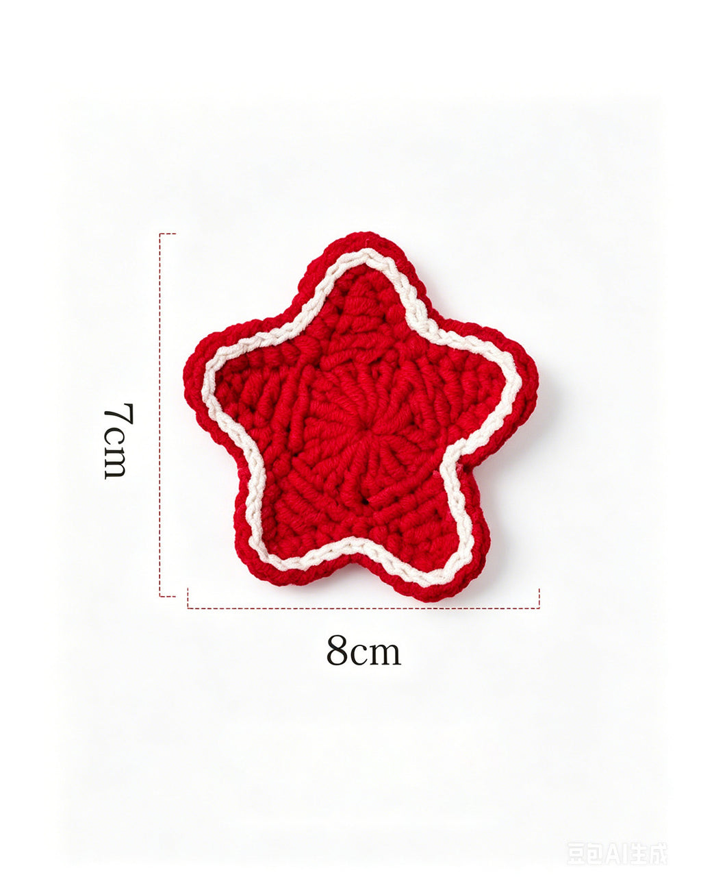 Wholesale Red Handmade Crochet Star Magnet SP026
