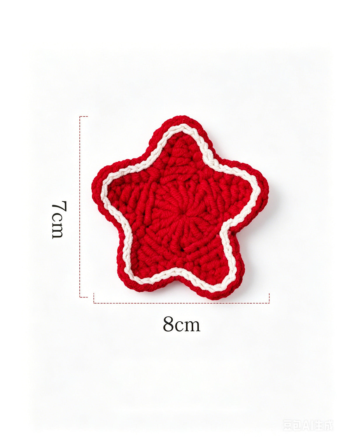 Wholesale Red Handmade Crochet Star Magnet SP026