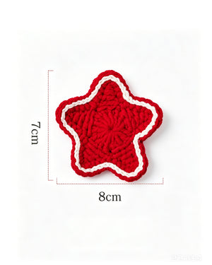 Wholesale Red Handmade Crochet Star Magnet SP026
